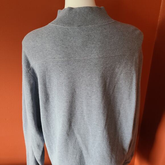 Jos A Banks Quarter Zip Gray Sweater Size XL - Picture 5 of 5
